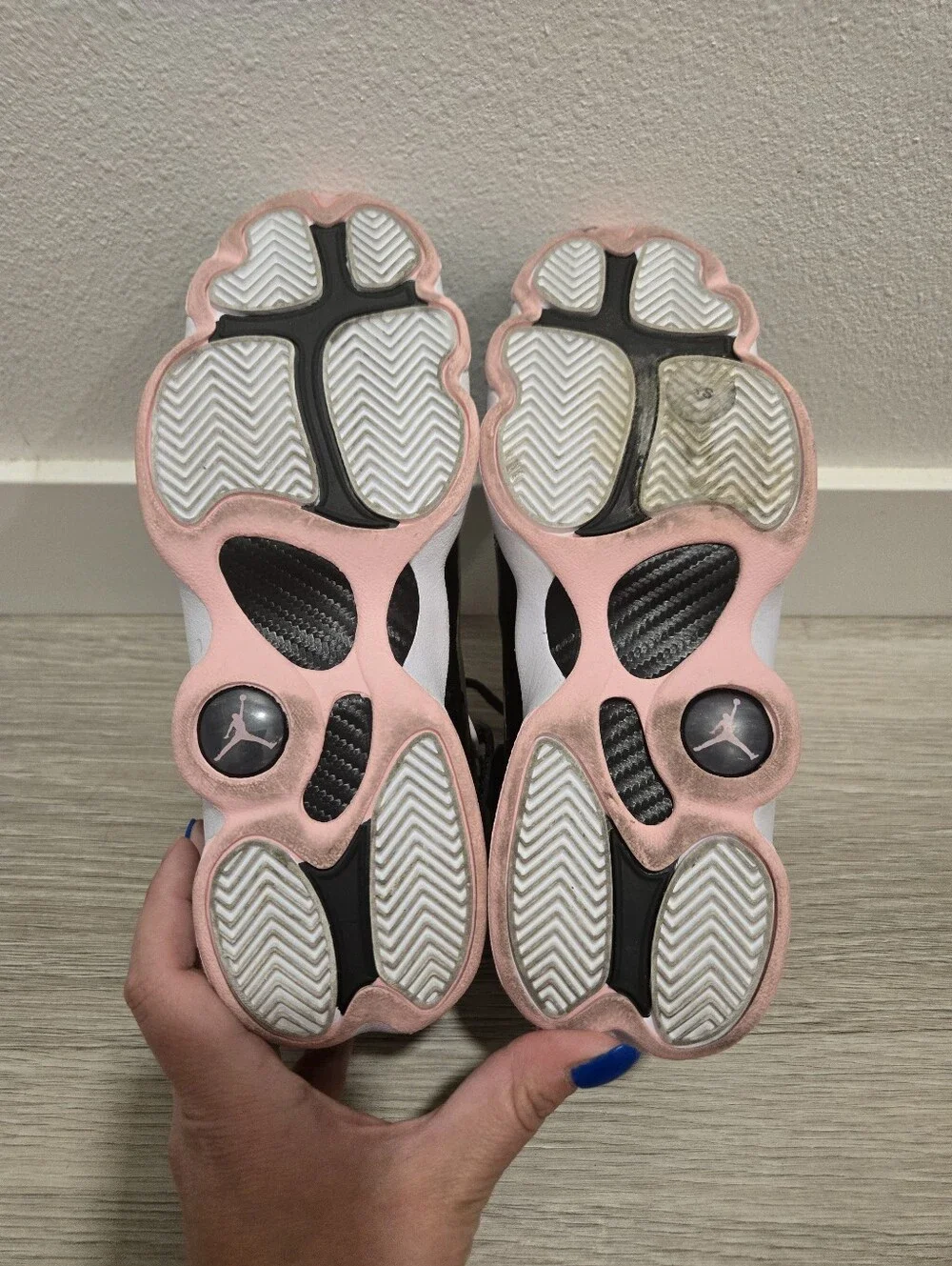 Air Jordan Black & Pink Low-Top Sneakers